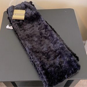 NWT Isotoner Faux Fur Scarf black cozy